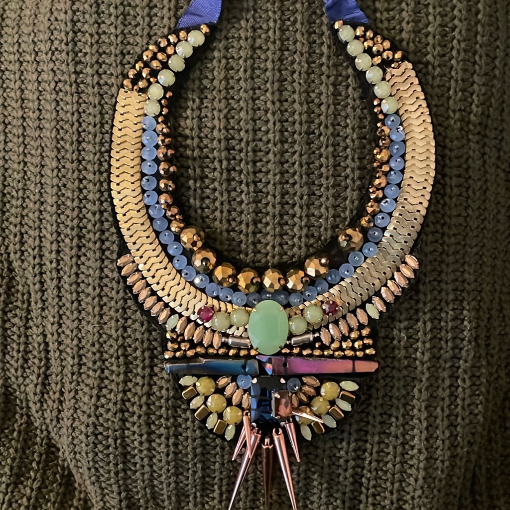 Gold And Bronze Statement Necklace
